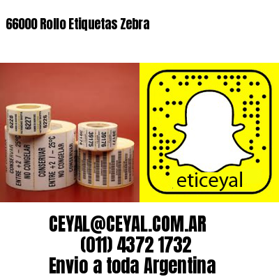 66000 Rollo Etiquetas Zebra
