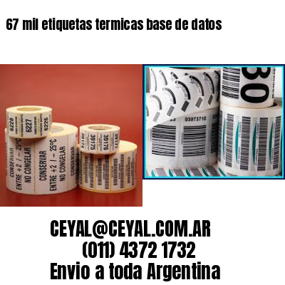 67 mil etiquetas termicas base de datos