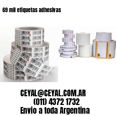 69 mil etiquetas adhesivas