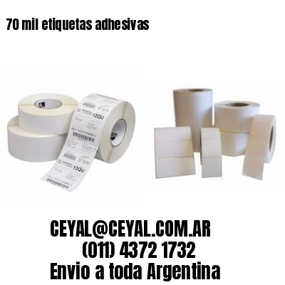 70 mil etiquetas adhesivas