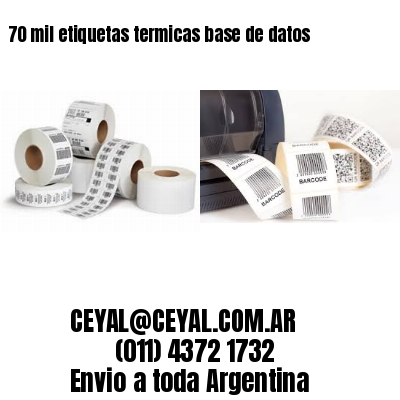 70 mil etiquetas termicas base de datos