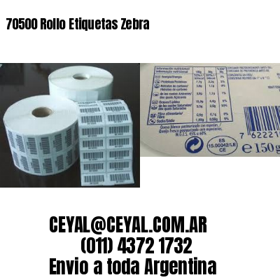 70500 Rollo Etiquetas Zebra