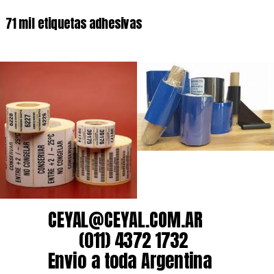 71 mil etiquetas adhesivas
