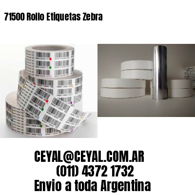 71500 Rollo Etiquetas Zebra