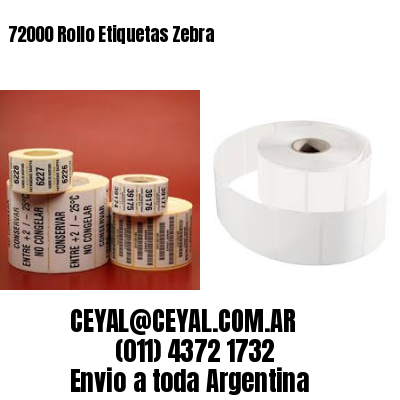 72000 Rollo Etiquetas Zebra