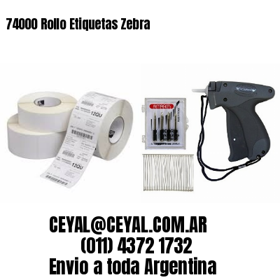 74000 Rollo Etiquetas Zebra
