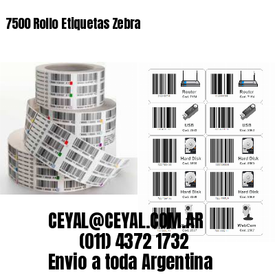 7500 Rollo Etiquetas Zebra