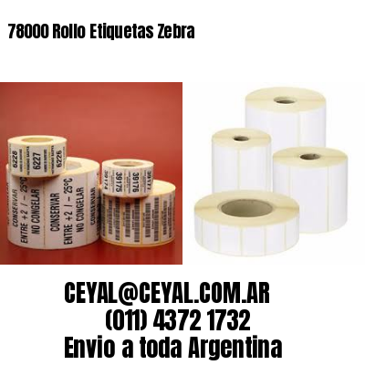 78000 Rollo Etiquetas Zebra