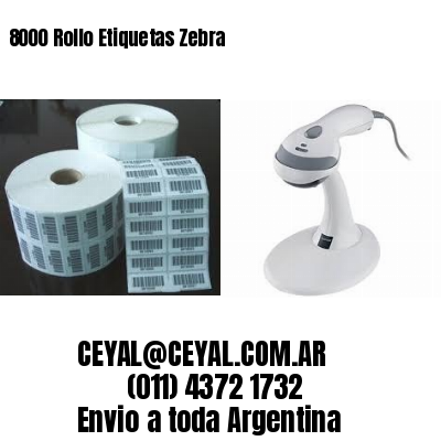 8000 Rollo Etiquetas Zebra