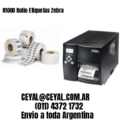 81000 Rollo Etiquetas Zebra