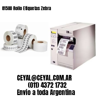 81500 Rollo Etiquetas Zebra