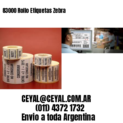 83000 Rollo Etiquetas Zebra