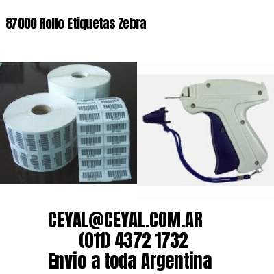 87000 Rollo Etiquetas Zebra