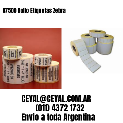 87500 Rollo Etiquetas Zebra