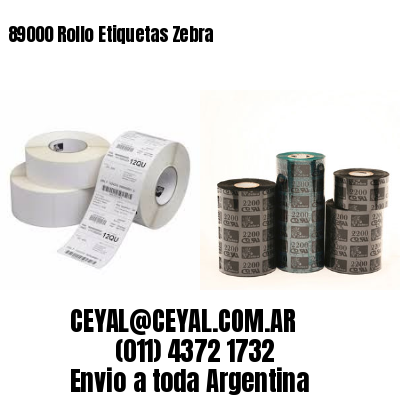 89000 Rollo Etiquetas Zebra