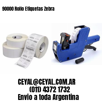 90000 Rollo Etiquetas Zebra