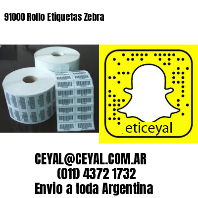 91000 Rollo Etiquetas Zebra