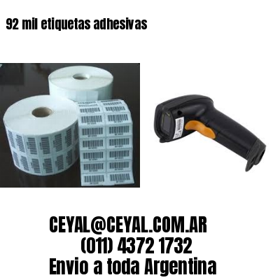 92 mil etiquetas adhesivas