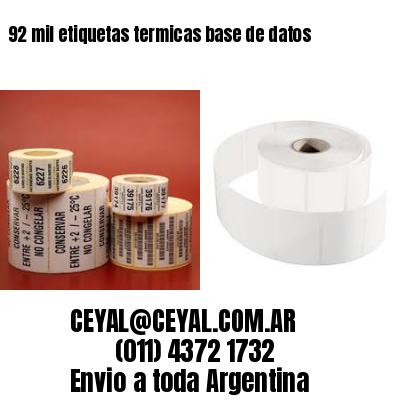 92 mil etiquetas termicas base de datos