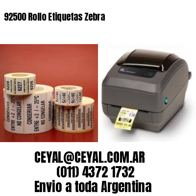 92500 Rollo Etiquetas Zebra