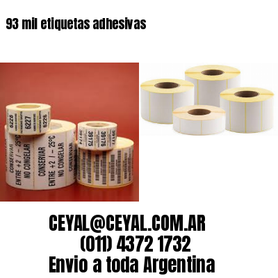 93 mil etiquetas adhesivas