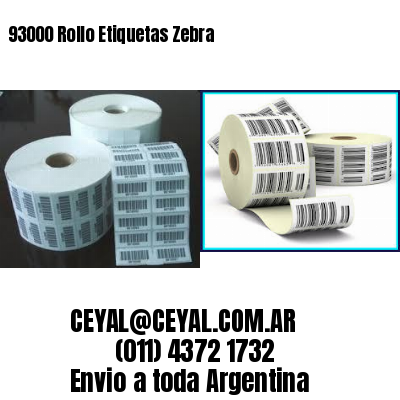 93000 Rollo Etiquetas Zebra