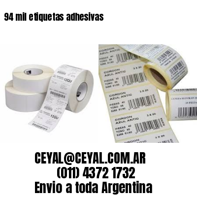 94 mil etiquetas adhesivas