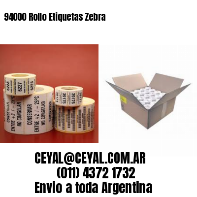 94000 Rollo Etiquetas Zebra