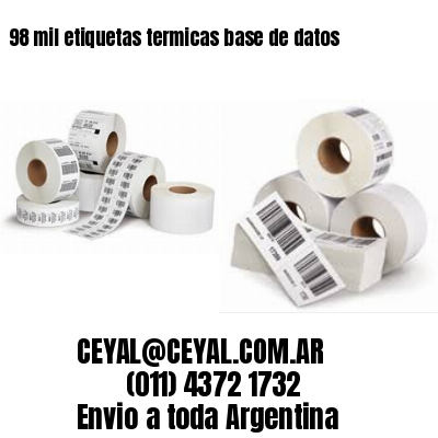 98 mil etiquetas termicas base de datos