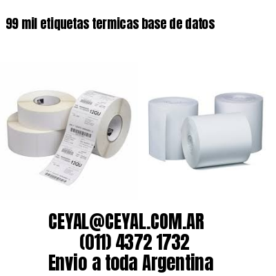99 mil etiquetas termicas base de datos