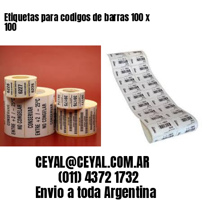 Etiquetas para codigos de barras 100 x 100