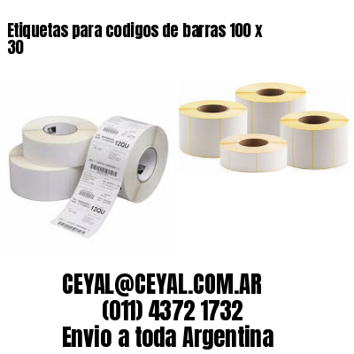 Etiquetas para codigos de barras 100 x 30