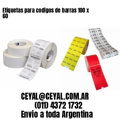 Etiquetas para codigos de barras 100 x 60