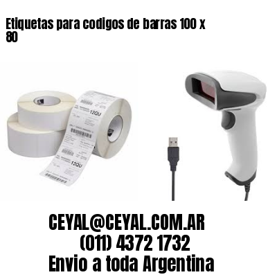Etiquetas para codigos de barras 100 x 80