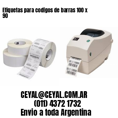 Etiquetas para codigos de barras 100 x 90