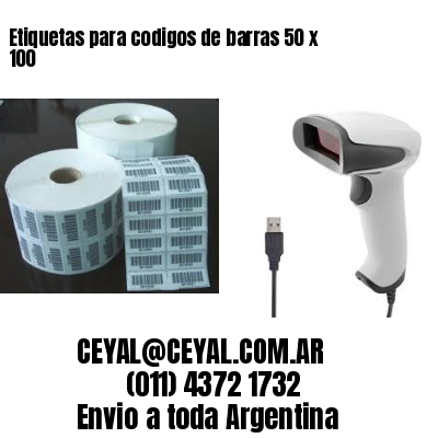 Etiquetas para codigos de barras 50 x 100