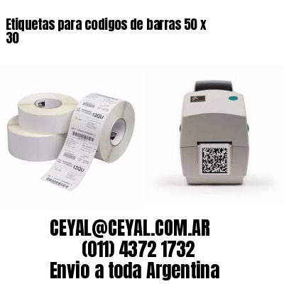 Etiquetas para codigos de barras 50 x 30