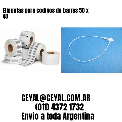 Etiquetas para codigos de barras 50 x 40