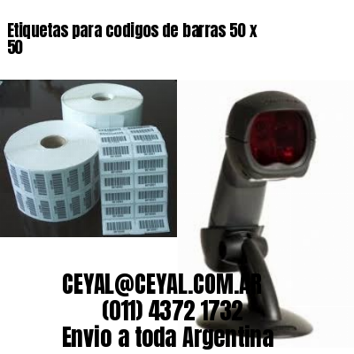Etiquetas para codigos de barras 50 x 50