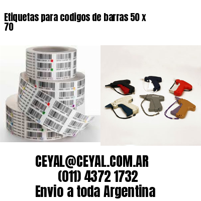 Etiquetas para codigos de barras 50 x 70