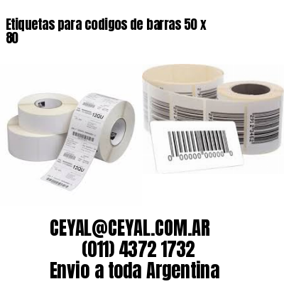 Etiquetas para codigos de barras 50 x 80