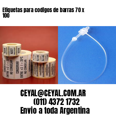 Etiquetas para codigos de barras 70 x 100