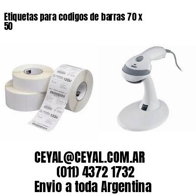 Etiquetas para codigos de barras 70 x 50