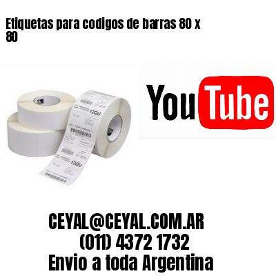Etiquetas para codigos de barras 80 x 80