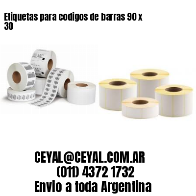 Etiquetas para codigos de barras 90 x 30