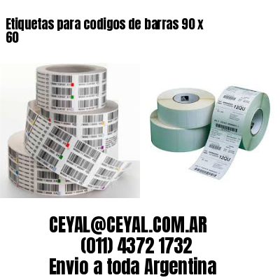 Etiquetas para codigos de barras 90 x 60