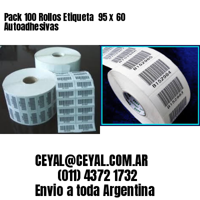 Pack 100 Rollos Etiqueta  95 x 60 Autoadhesivas
