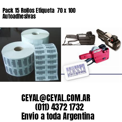 Pack 15 Rollos Etiqueta  70 x 100 Autoadhesivas