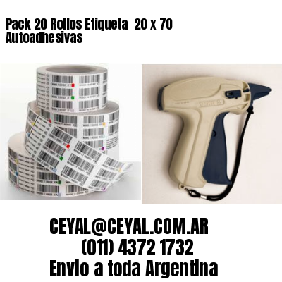 Pack 20 Rollos Etiqueta  20 x 70 Autoadhesivas