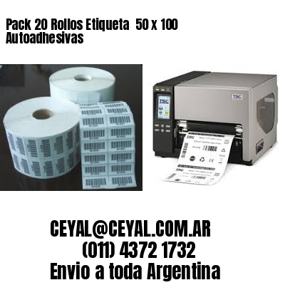 Pack 20 Rollos Etiqueta  50 x 100 Autoadhesivas